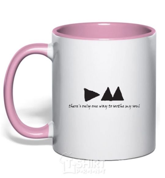 Mug with a colored handle DEPECHE MODE light-pink фото