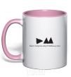 Mug with a colored handle DEPECHE MODE light-pink фото