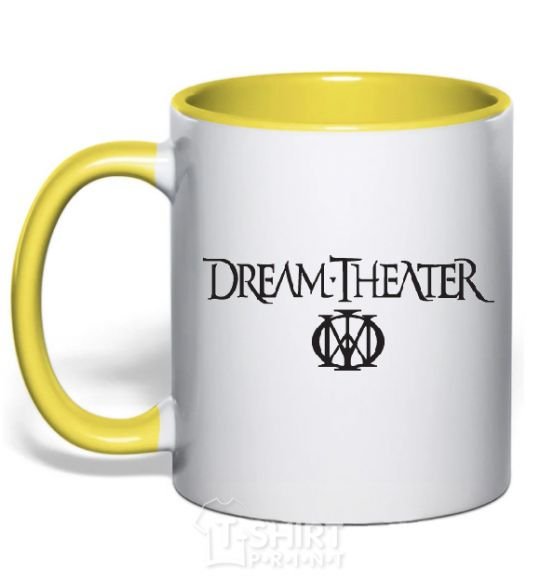 Mug with a colored handle DREAM THEATER yellow фото