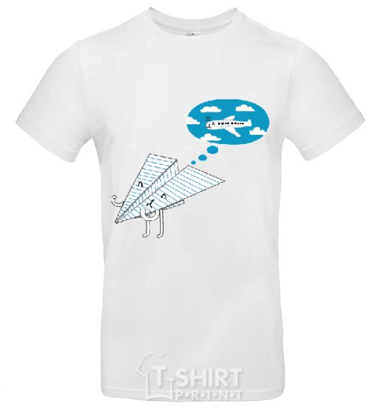 Men's T-Shirt AEROPLANE DREAMS White фото