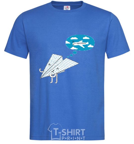 Men's T-Shirt AEROPLANE DREAMS royal-blue фото