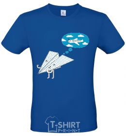 Men's T-Shirt AEROPLANE DREAMS royal-blue фото