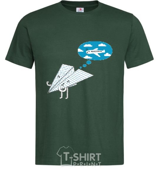 Men's T-Shirt AEROPLANE DREAMS bottle-green фото