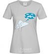 Women's T-shirt AEROPLANE DREAMS grey фото
