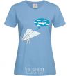 Women's T-shirt AEROPLANE DREAMS sky-blue фото