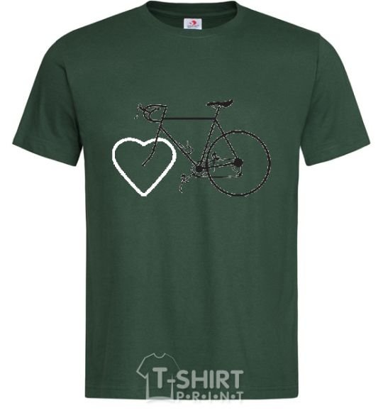 Мужская футболка I LOVE BICYCLE Темно-зеленый фото