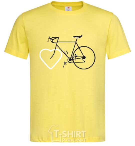 Men's T-Shirt I LOVE BICYCLE cornsilk фото