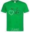 Мужская футболка I LOVE BICYCLE Зеленый фото