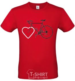 Мужская футболка I LOVE BICYCLE Красный фото