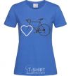 Women's T-shirt I LOVE BICYCLE royal-blue фото