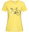 Women's T-shirt I LOVE BICYCLE cornsilk фото