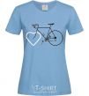 Women's T-shirt I LOVE BICYCLE sky-blue фото