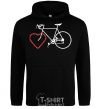 Men`s hoodie I LOVE BICYCLE black фото