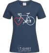 Women's T-shirt I LOVE BICYCLE navy-blue фото