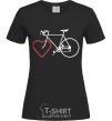 Women's T-shirt I LOVE BICYCLE black фото