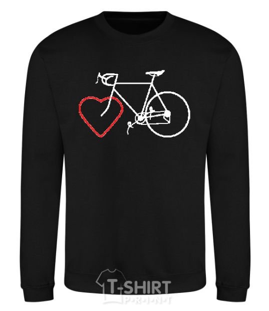 Свитшот I LOVE BICYCLE Черный фото