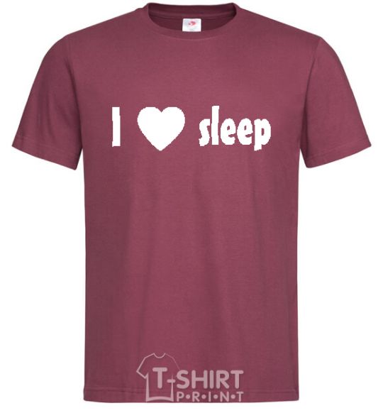 Men's T-Shirt I <3 SLEEP burgundy фото