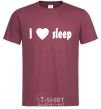Men's T-Shirt I <3 SLEEP burgundy фото