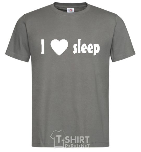 Men's T-Shirt I <3 SLEEP dark-grey фото