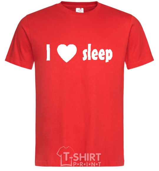 Men's T-Shirt I <3 SLEEP red фото