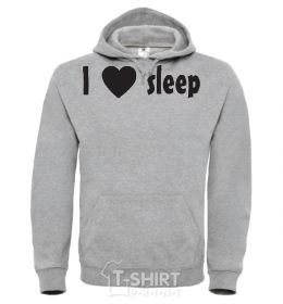 Men`s hoodie I <3 SLEEP sport-grey фото