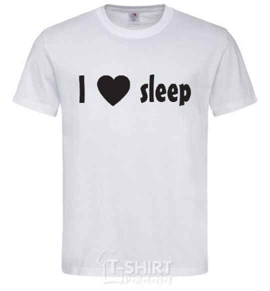 Men's T-Shirt I <3 SLEEP White фото