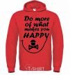 Men`s hoodie DO MORE OF WHAT MAKES YOU HAPPY bright-red фото