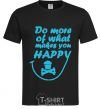 Мужская футболка DO MORE OF WHAT MAKES YOU HAPPY Черный фото