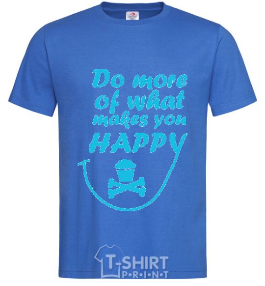 Мужская футболка DO MORE OF WHAT MAKES YOU HAPPY Ярко-синий фото