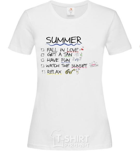 Women's T-shirt PLANS FOR THE SUMMER White фото