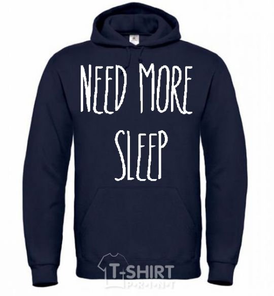 Men`s hoodie NEED MORE SLEEP navy-blue фото