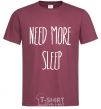 Мужская футболка NEED MORE SLEEP Бордовый фото