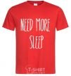 Мужская футболка NEED MORE SLEEP Красный фото