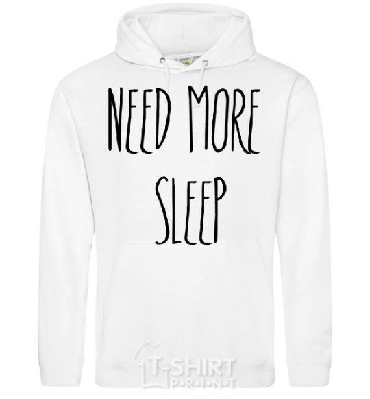 Men`s hoodie NEED MORE SLEEP White фото