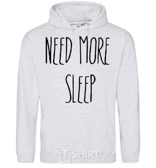 Men`s hoodie NEED MORE SLEEP sport-grey фото