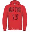 Men`s hoodie NEED MORE SLEEP bright-red фото