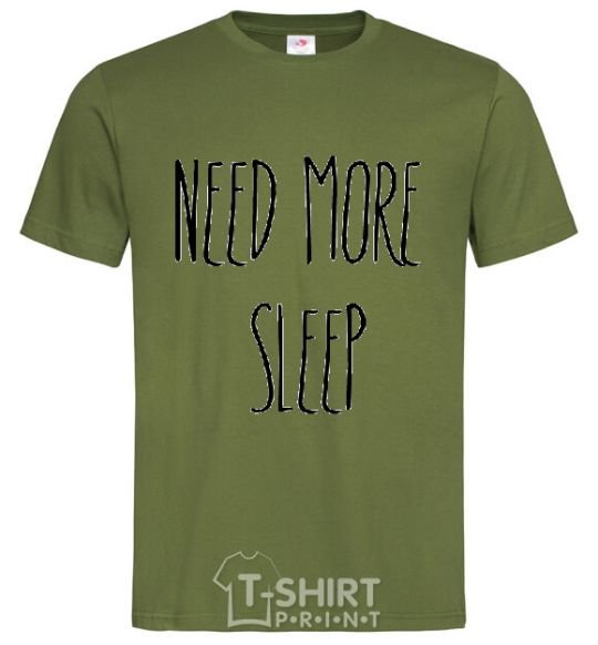 Мужская футболка NEED MORE SLEEP Оливковый фото
