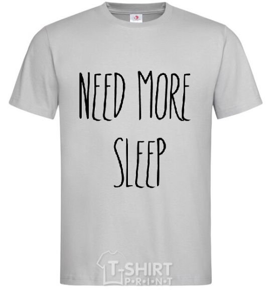 Мужская футболка NEED MORE SLEEP Серый фото