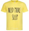 Мужская футболка NEED MORE SLEEP Лимонный фото