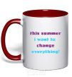 Mug with a colored handle THIS SUMMER... red фото