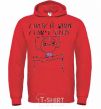 Men`s hoodie I CAN'T SLEEP bright-red фото