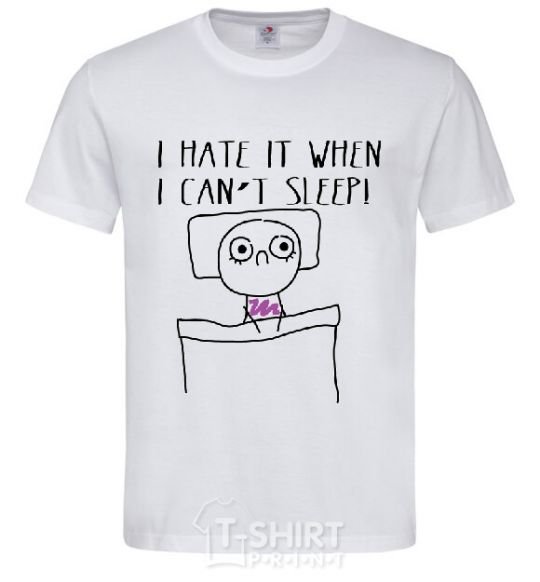 Men's T-Shirt I CAN'T SLEEP White фото
