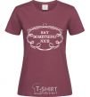 Women's T-shirt SAY SOMETHING NICE burgundy фото
