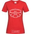 Women's T-shirt SAY SOMETHING NICE red фото