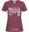 Women's T-shirt BEFORE LEAVING burgundy фото