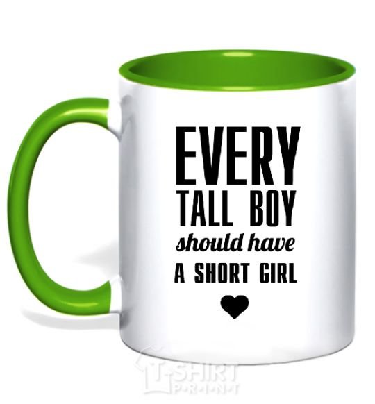 Mug with a colored handle EVERY TALL BOY... kelly-green фото