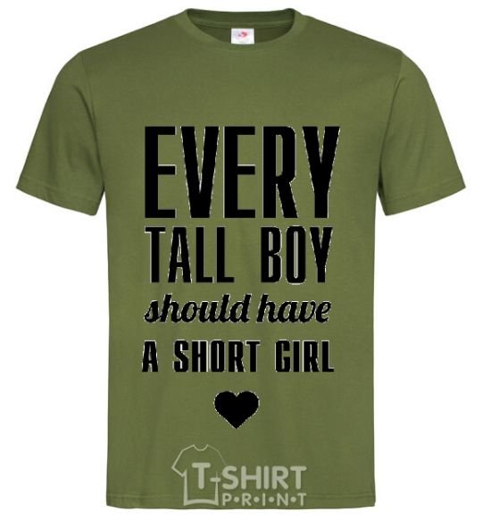Мужская футболка EVERY TALL BOY... Оливковый фото