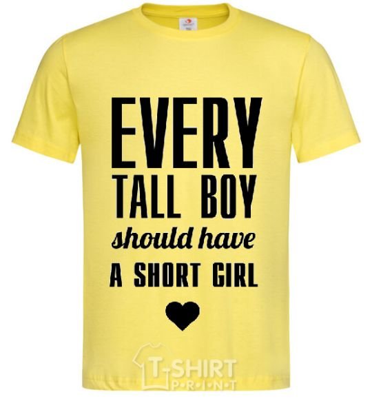 Мужская футболка EVERY TALL BOY... Лимонный фото
