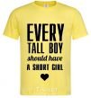Мужская футболка EVERY TALL BOY... Лимонный фото