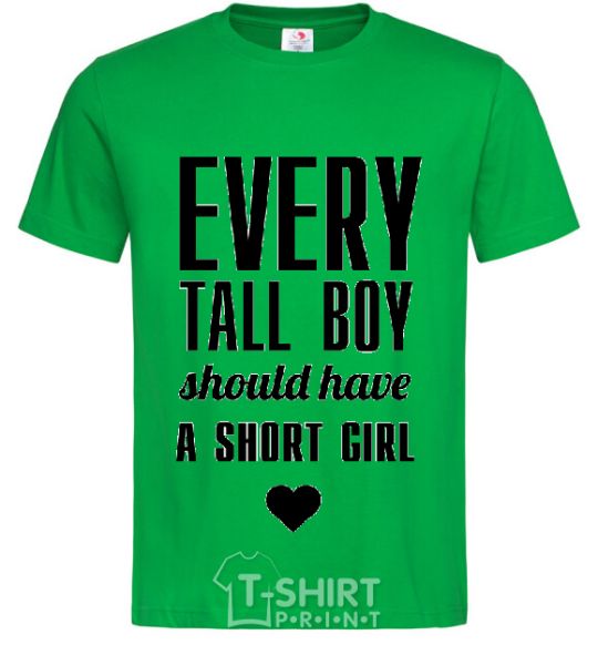 Мужская футболка EVERY TALL BOY... Зеленый фото